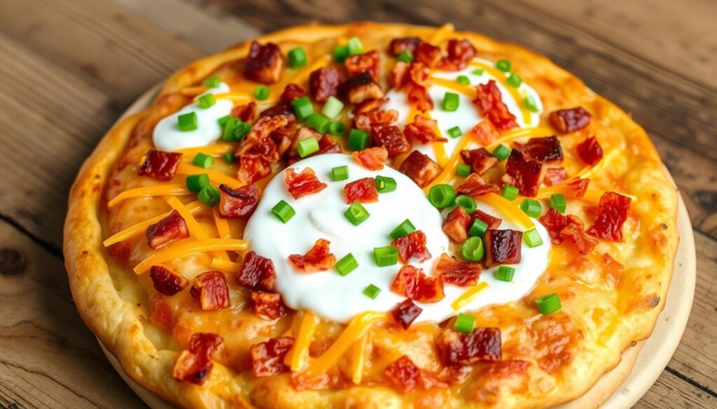 loaded baked potato pizza