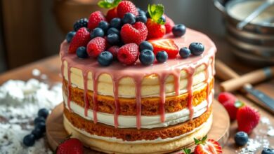 Berry Bliss Vanilla Cake