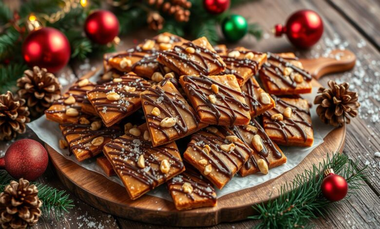 Christmas Pretzel Peanut Cracker Toffee!