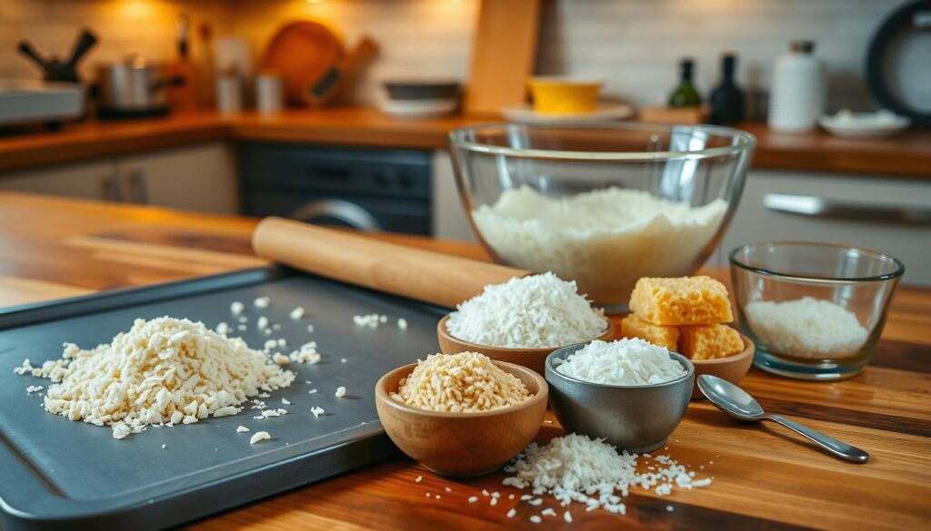 Coconut ladoo cooking tools