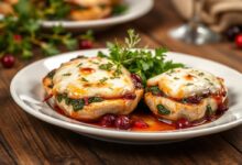 Cranberry & Spinach Stuffed Chicken Breasts with Brie