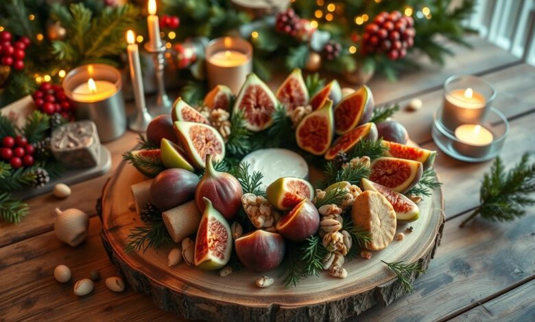 Fig, Goat Cheese & Pistachio Wreath