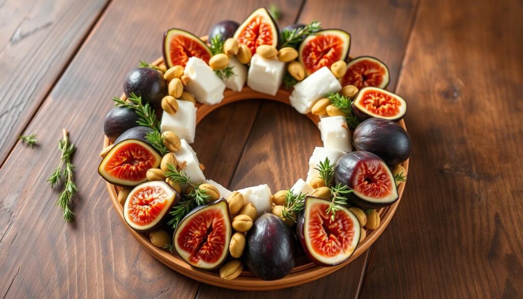 Fig, Goat Cheese & Pistachio Wreath