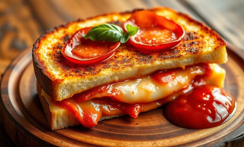 Grilled Cheese Pizza Sandwich