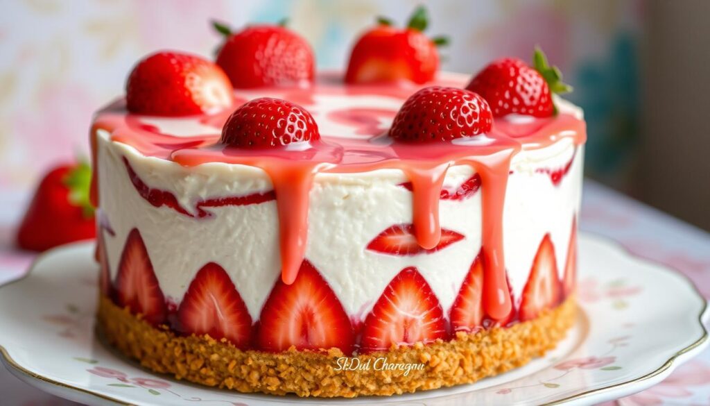 Layered Strawberry Cheesecake