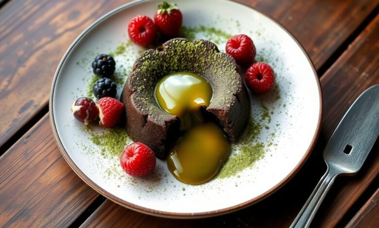 Matcha Chocolate Lava Cakes Recipe