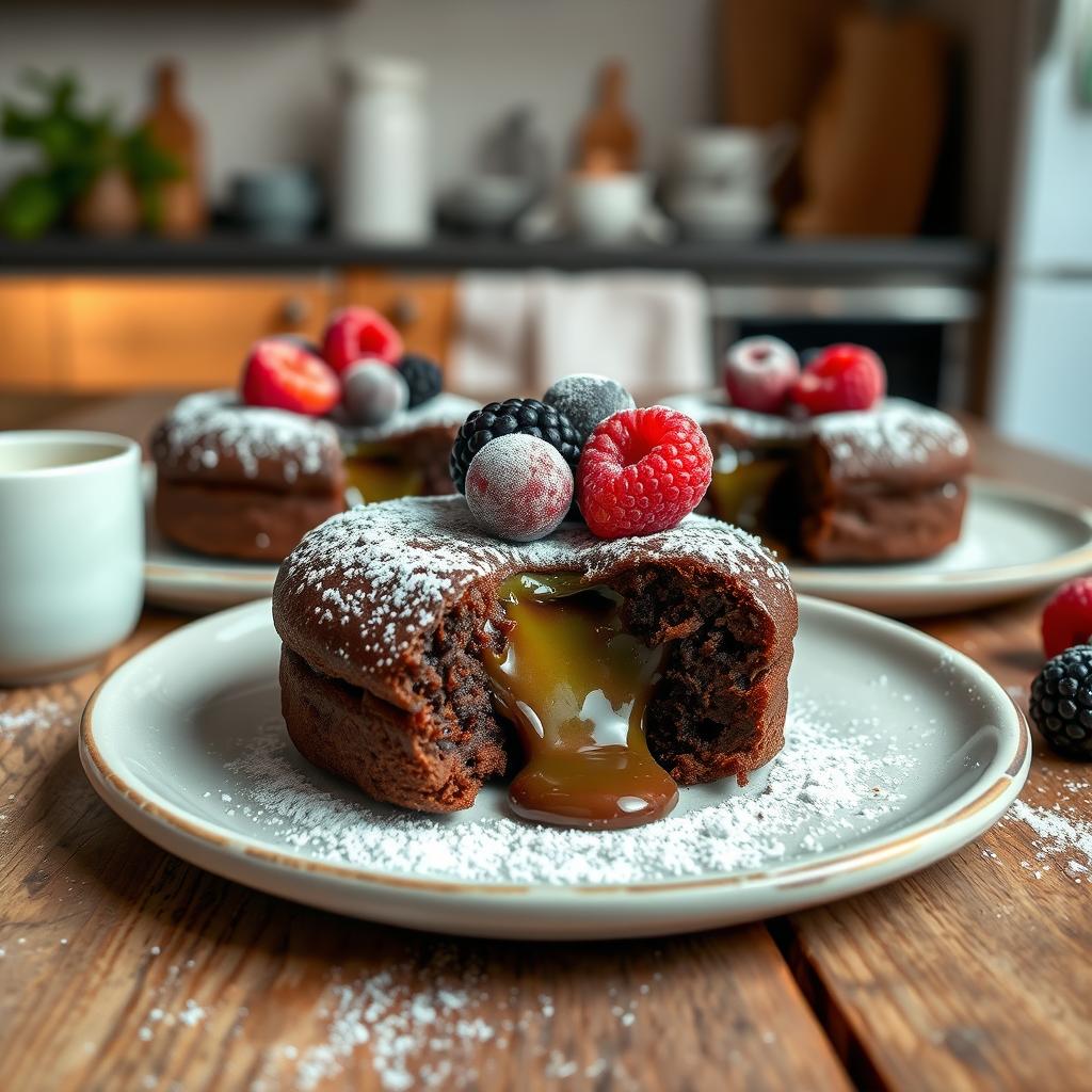 Matcha Chocolate Lava Cakes