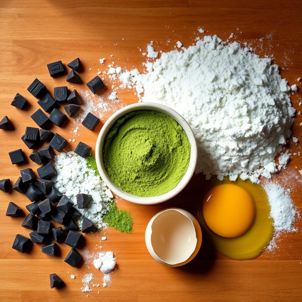 Matcha Powder, Chocolate, and Other Lava Cake Ingredients