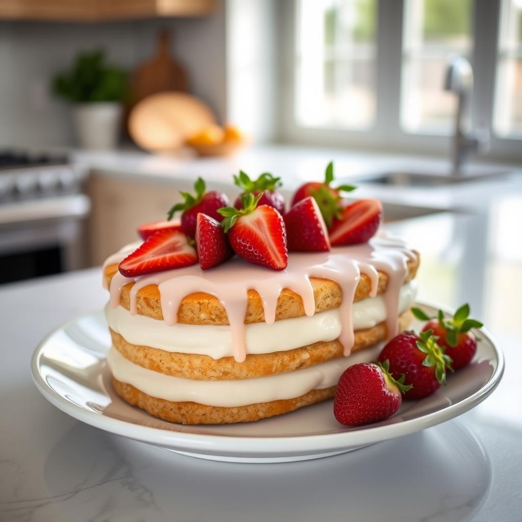 Ninho Milk Cake with Strawberries