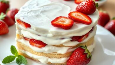 Ninho Milk Cake with Strawberries