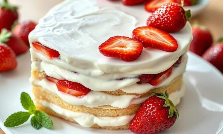 Ninho Milk Cake with Strawberries