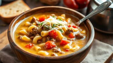 One-Pot Macaroni Cheeseburger Soup (No Velveeta)