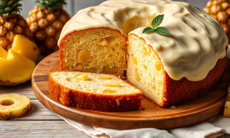 Pineapple Cream Cheese Pound Cake