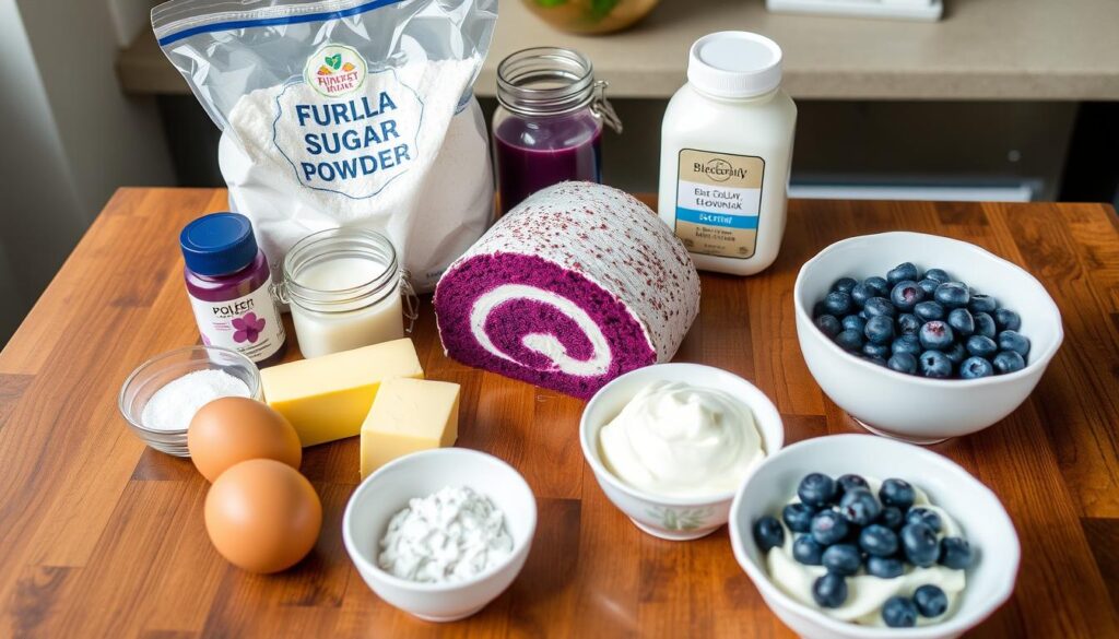 Purple Velvet Cake Roll Ingredients