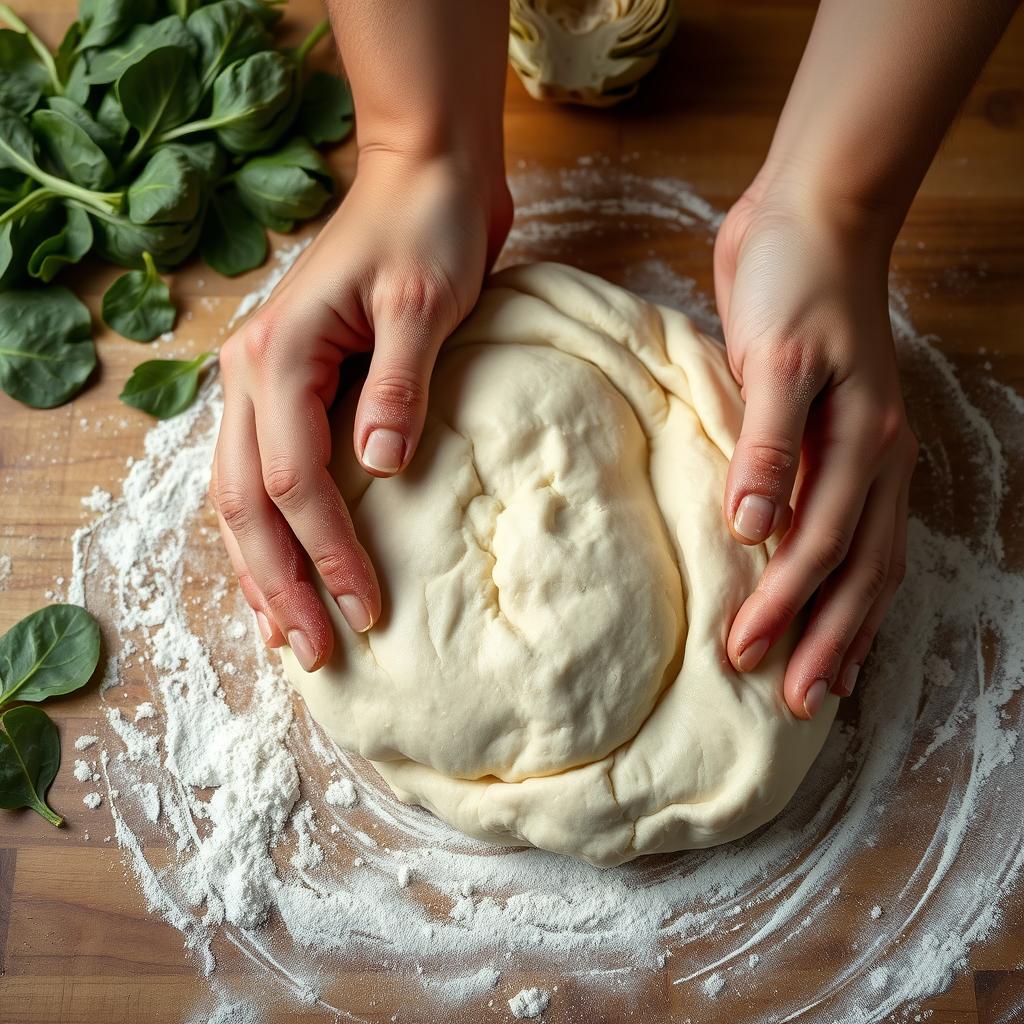 Sourdough dough kneading