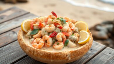 Stuffed Seafood Bread Bowl