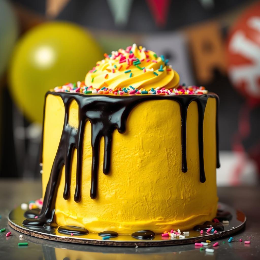 Vibrant yellow cake