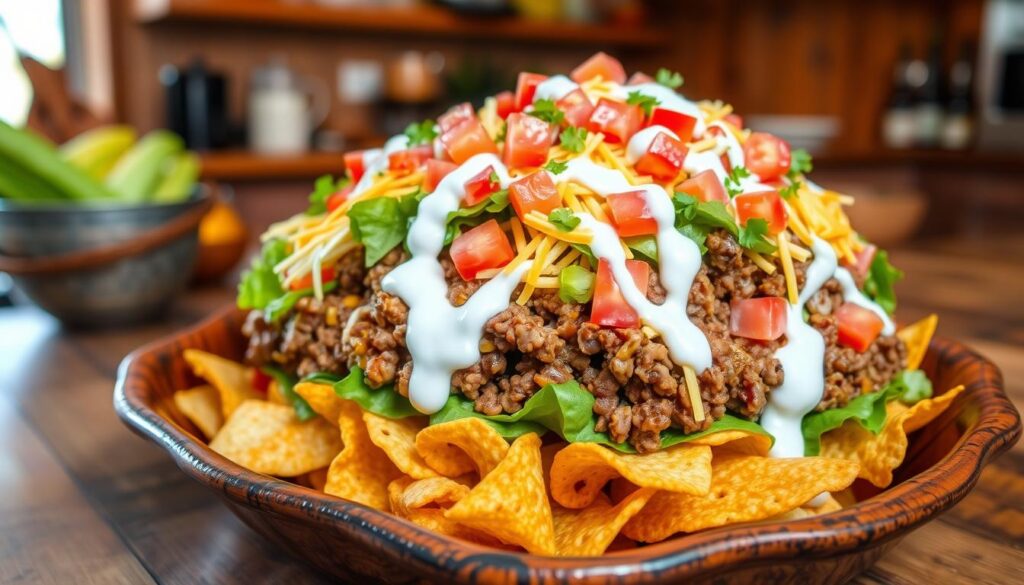 baked taco salad with doritos