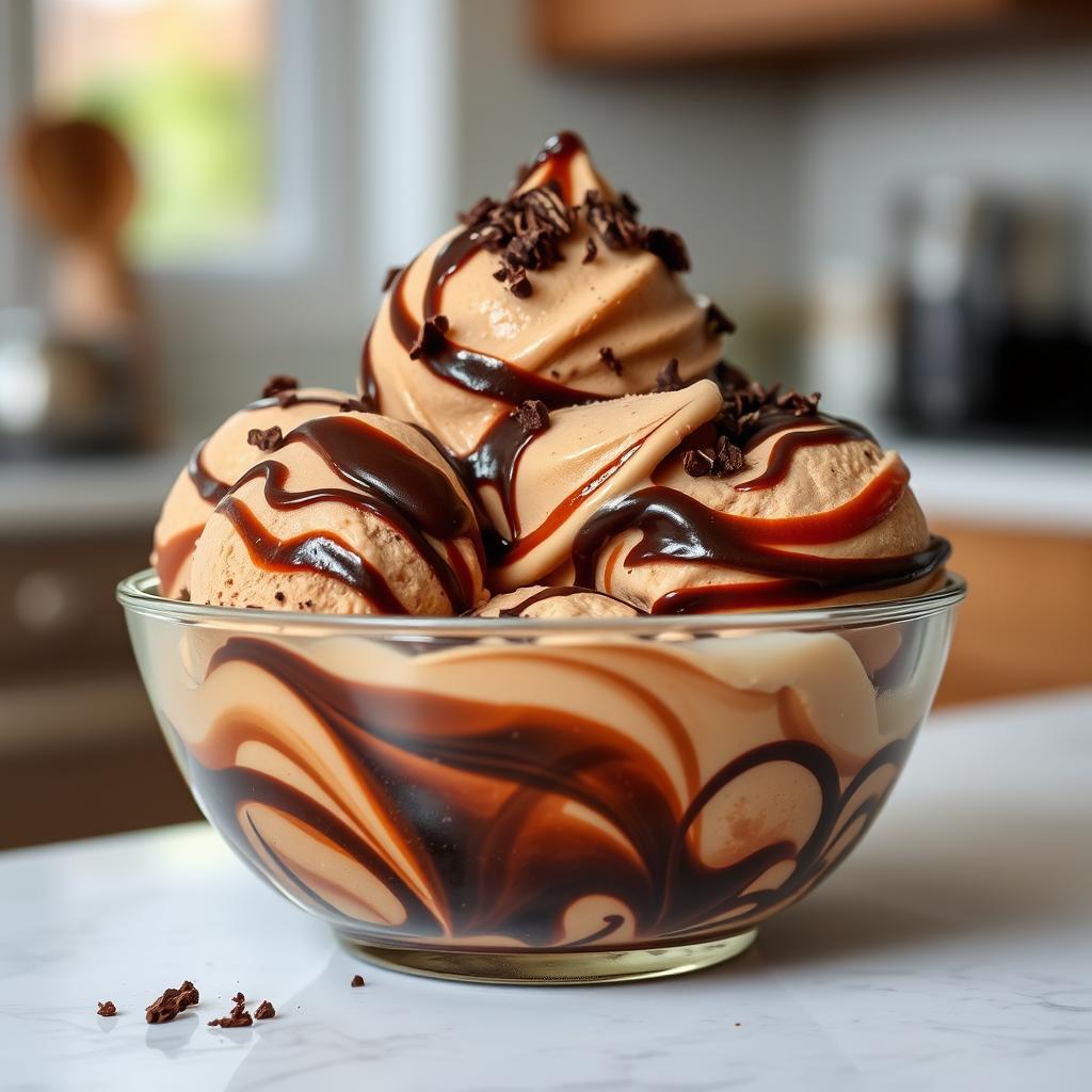 chocolate swirl ice cream