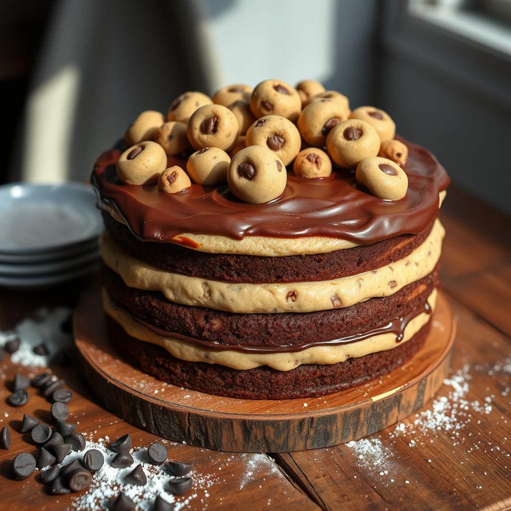 cookie dough cake