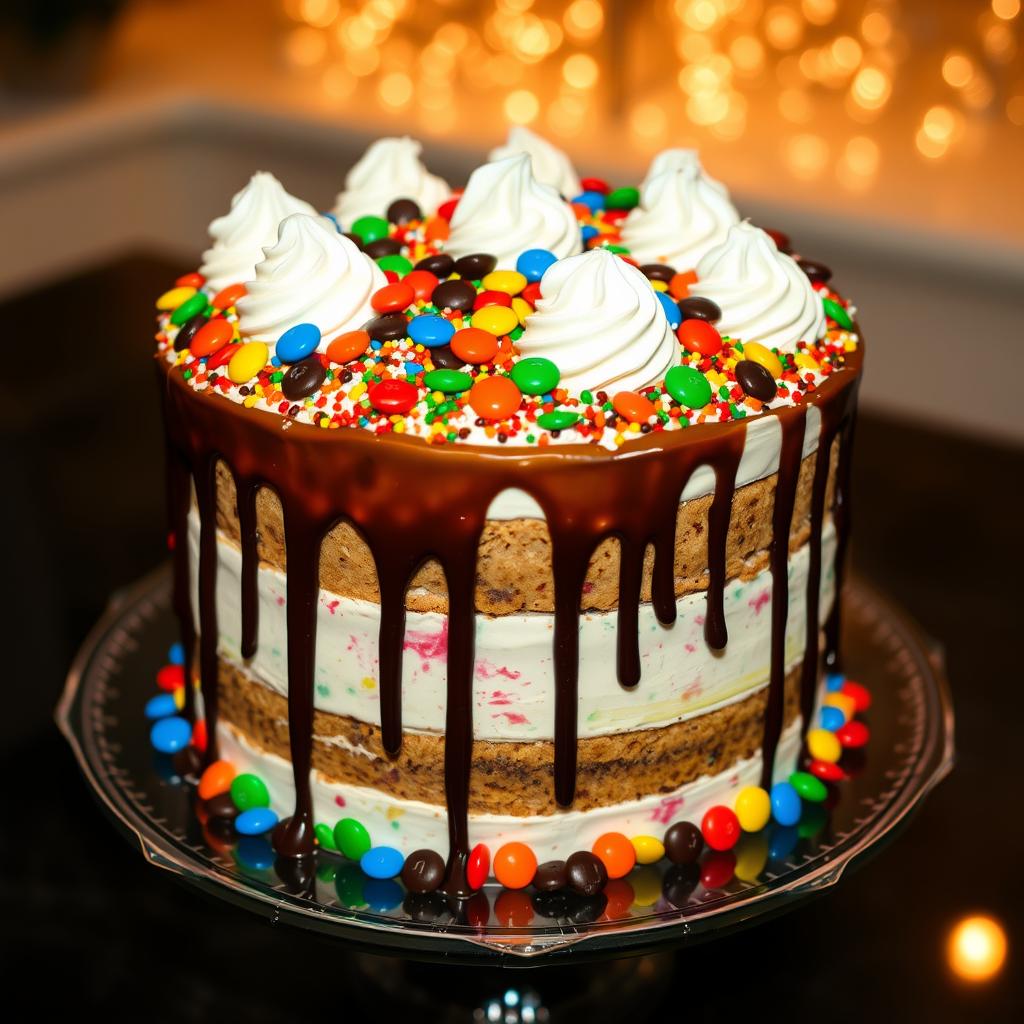 decorated ice cream cake