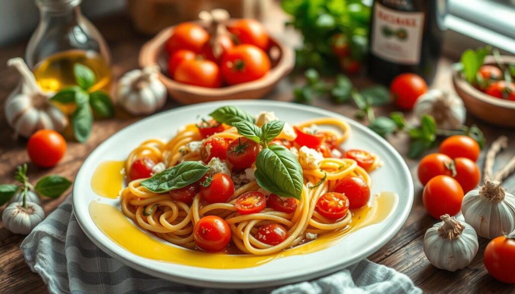 easy feta pasta dinner