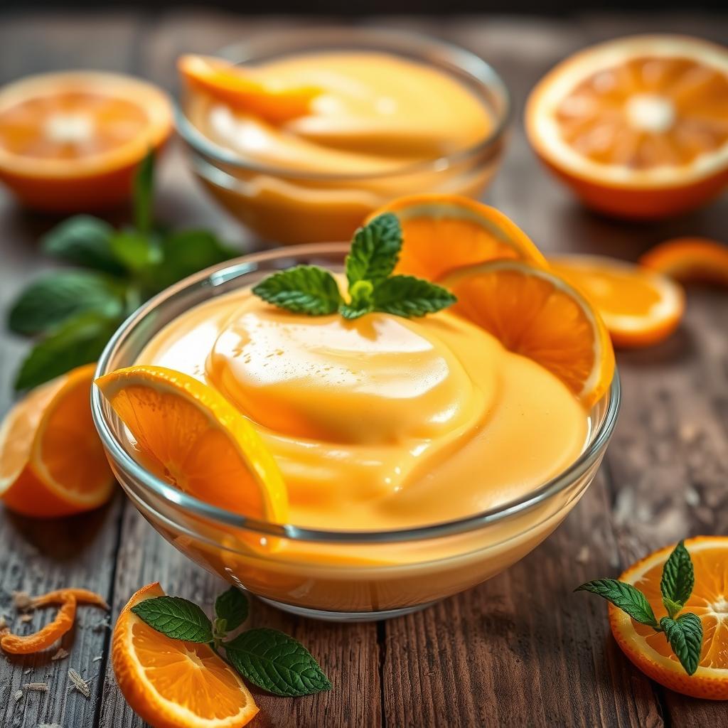 fresh orange mousse