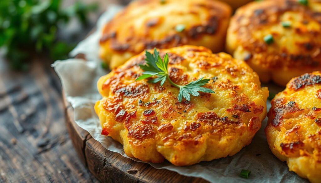 golden brown potato patties