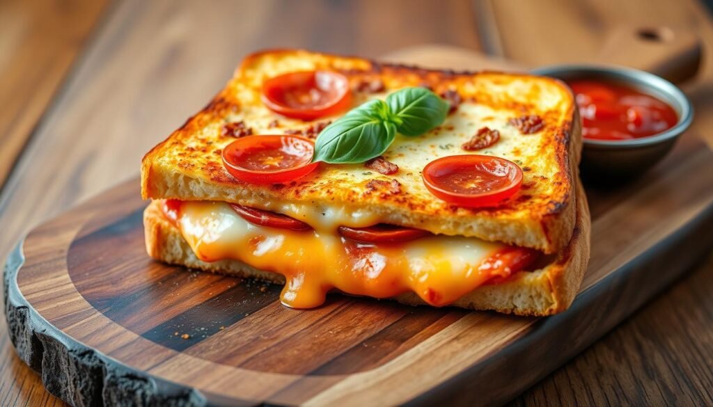 grilled cheese pizza sandwich