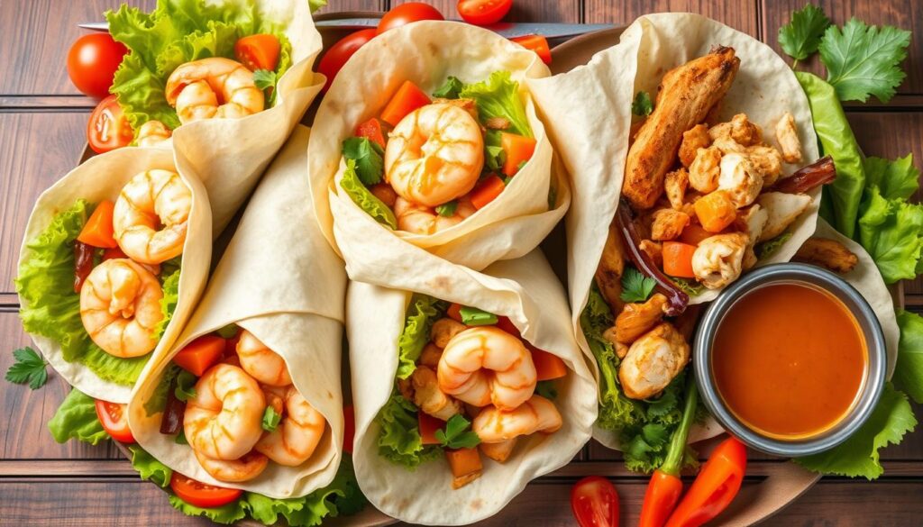 lunch wraps, dinner wraps, grab-and-go meals