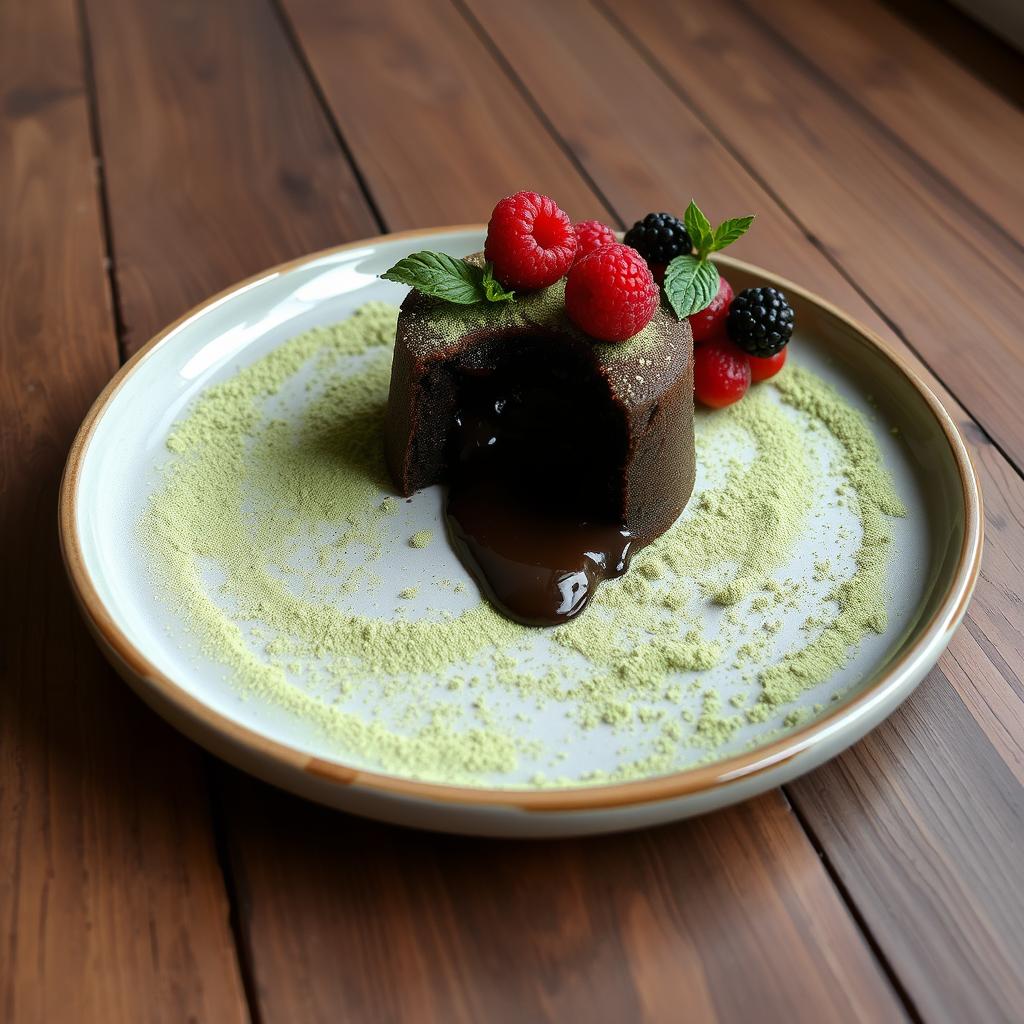 matcha chocolate lava cake