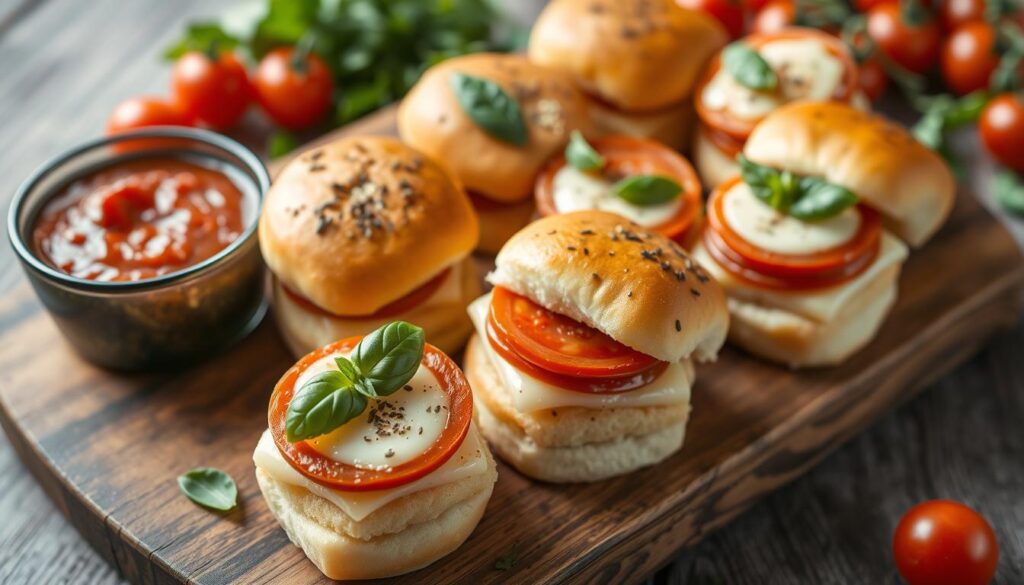 mini pizza burger sliders