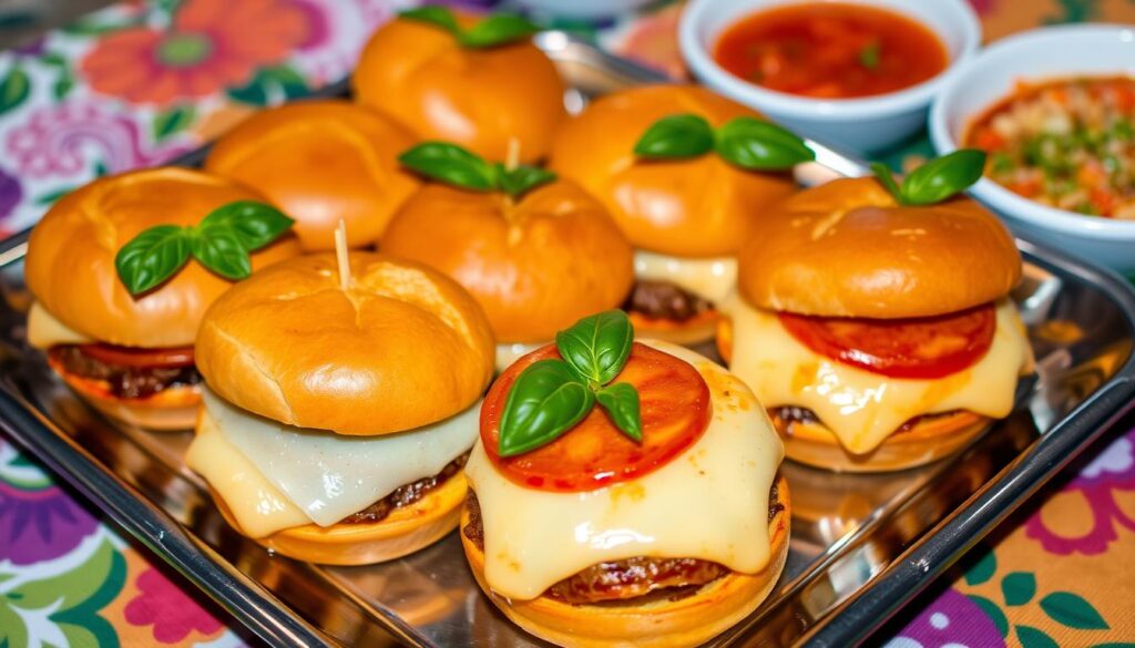 mini pizza burgers