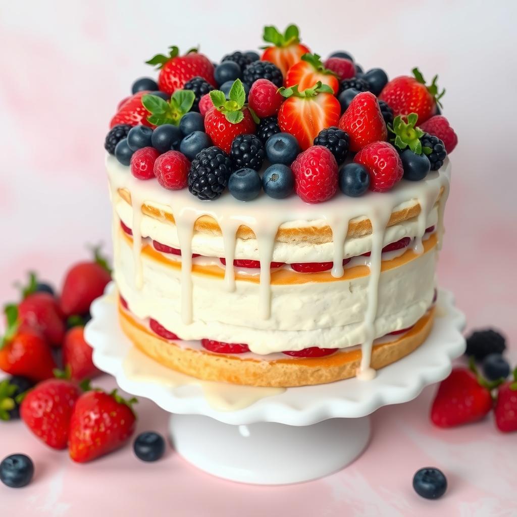 mixed berry cake