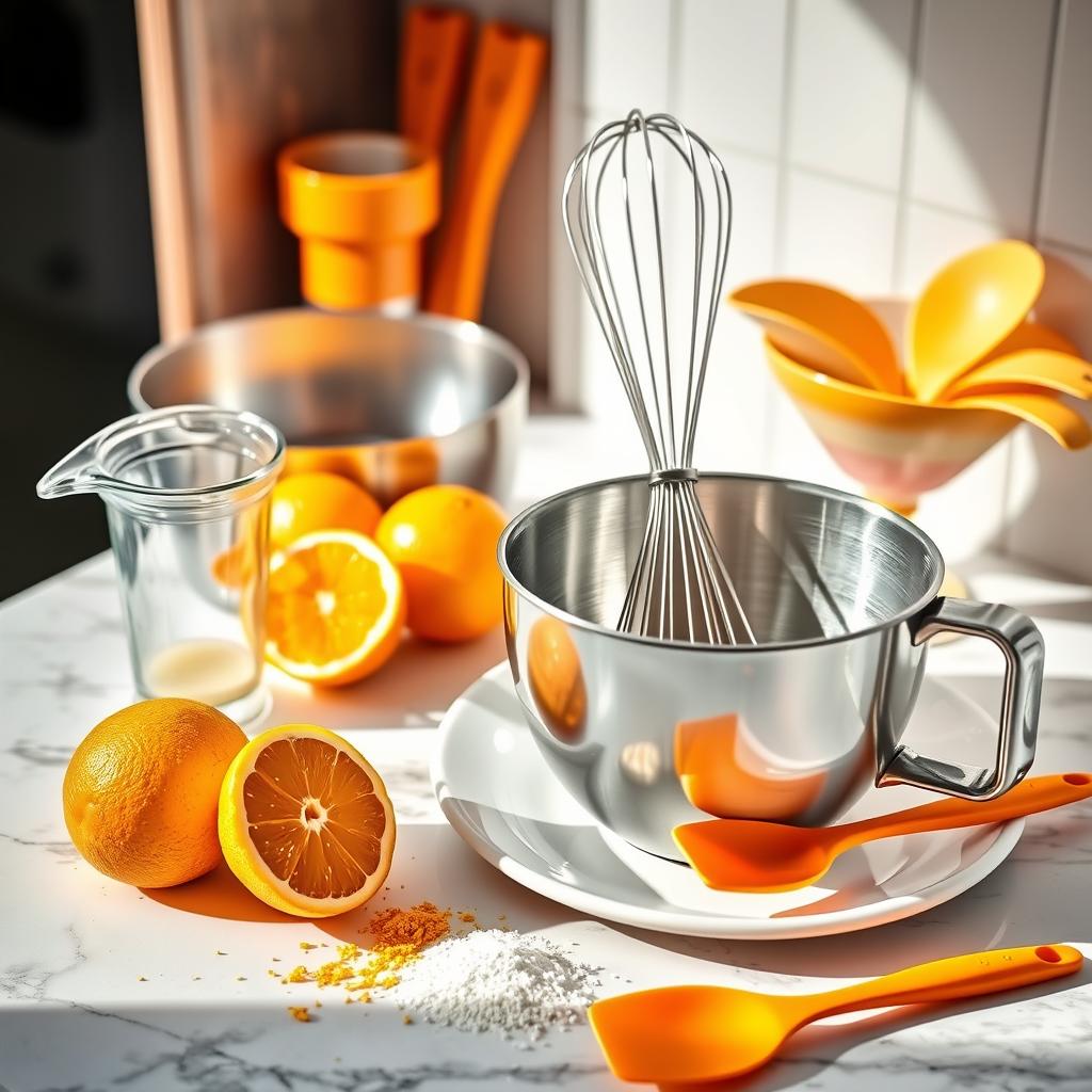 orange mousse kitchen tools