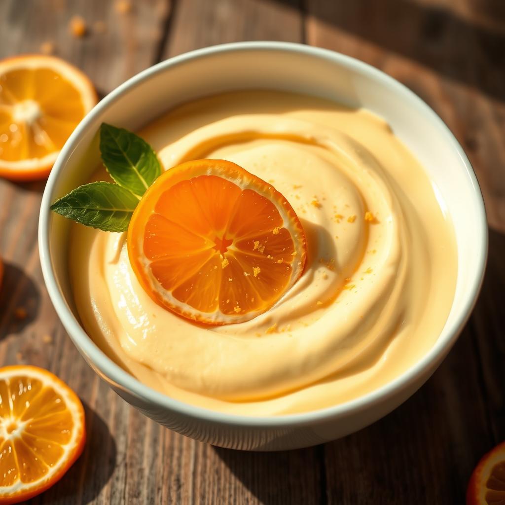 orange mousse topping