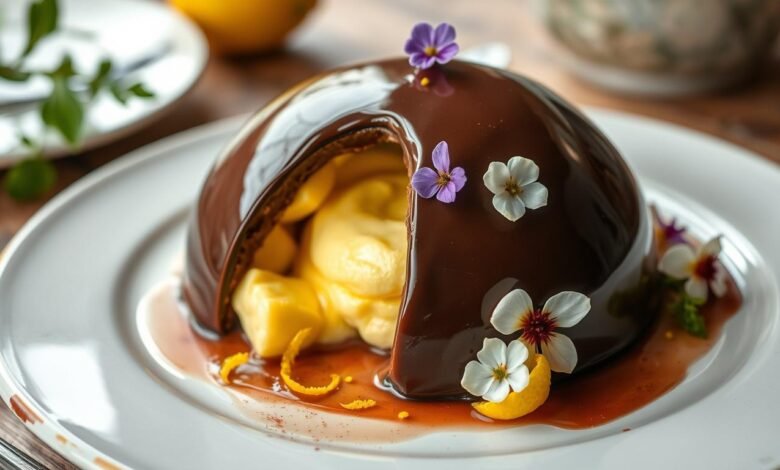 Chocolate Lemon Mousse Dome