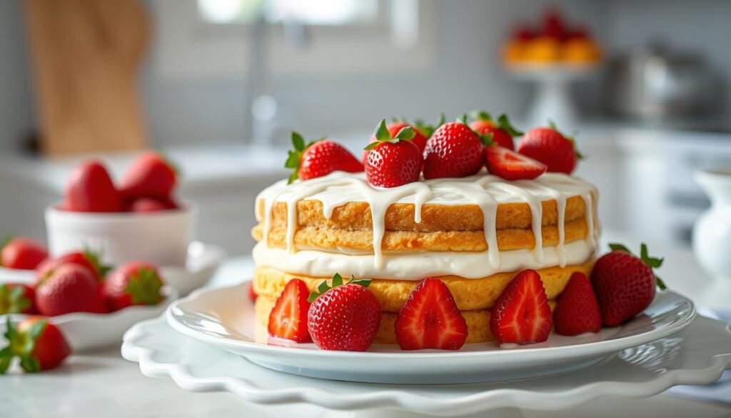 Ninho Milk Cake with Strawberries