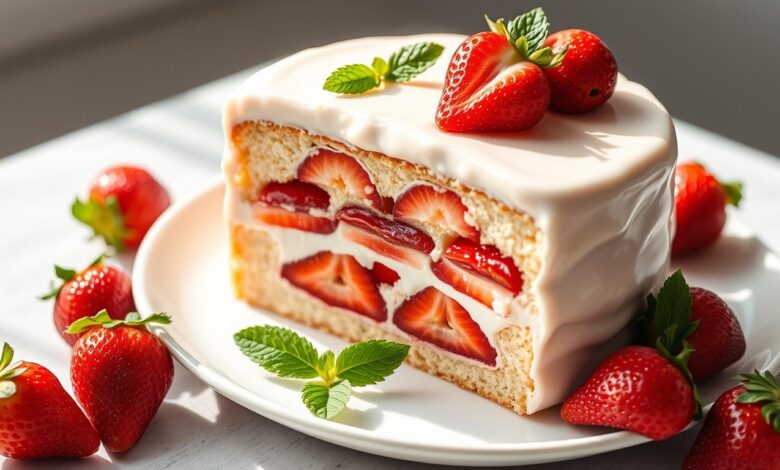 Ninho Milk Cake with Strawberries