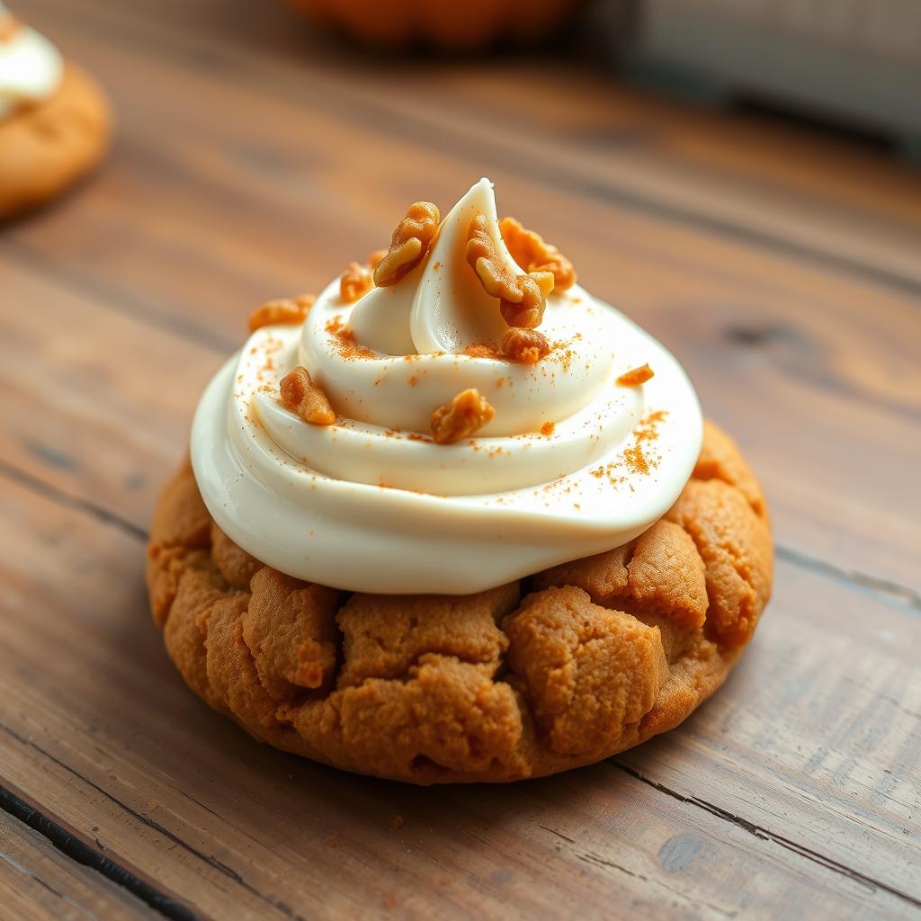 carrot cake cookie with cream cheese frosting