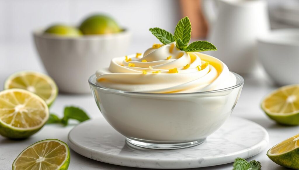 creamy lime mousse