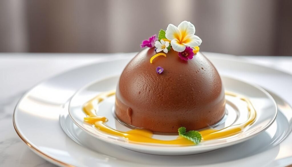 elegant dessert presentation