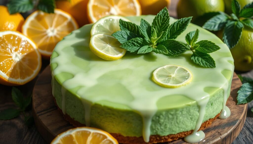 green cheesecake