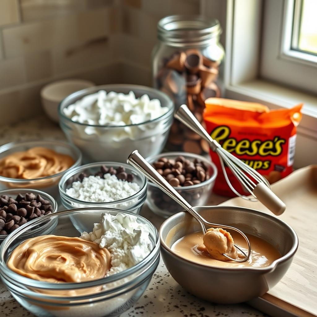 peanut butter cup dessert preparation